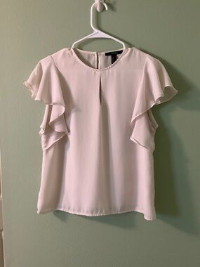 Forever 21 Ivory Ruffle Sleeve Blouse